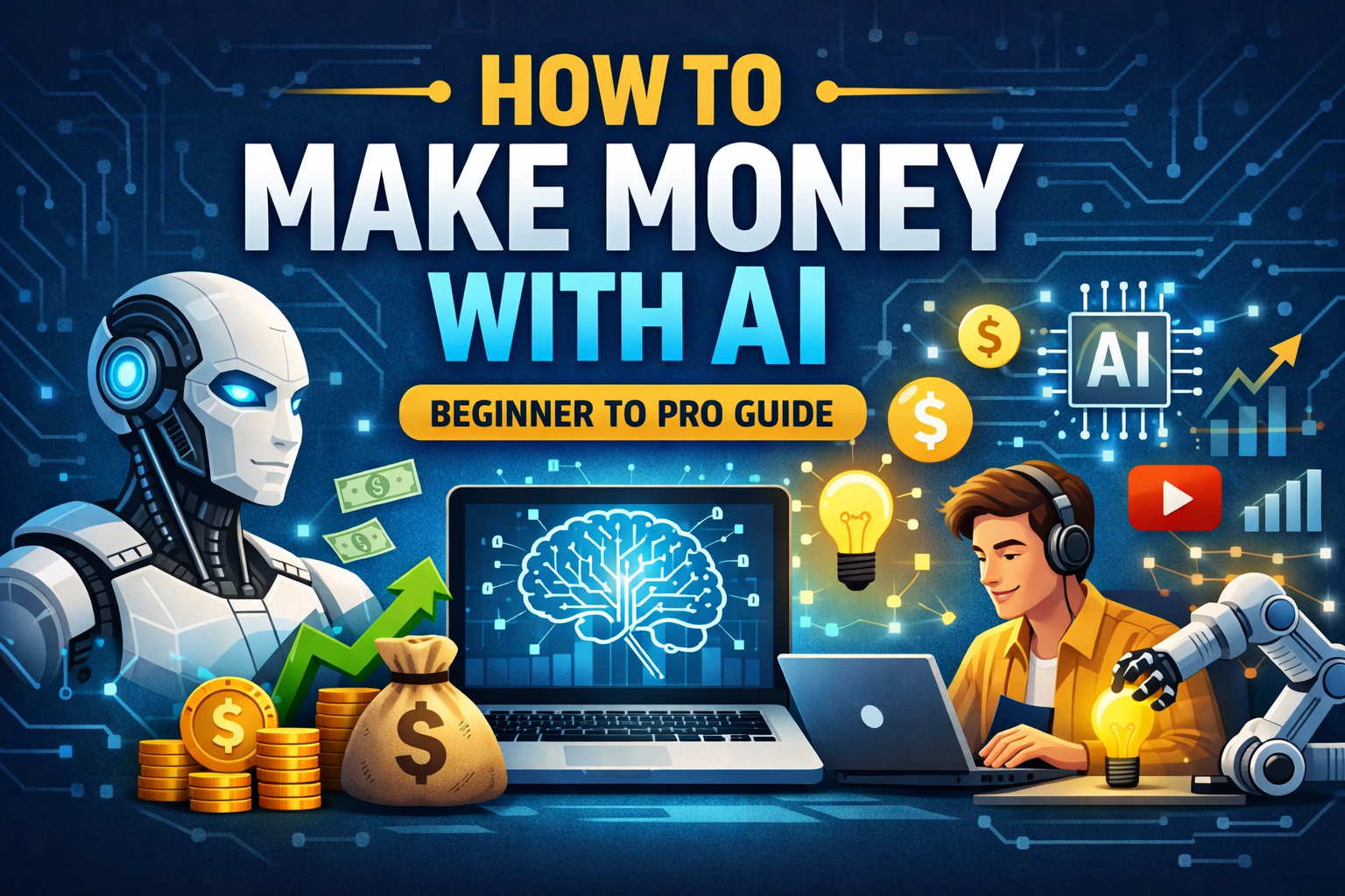 How to Make Money With AI (Beginner to Pro Guide)
